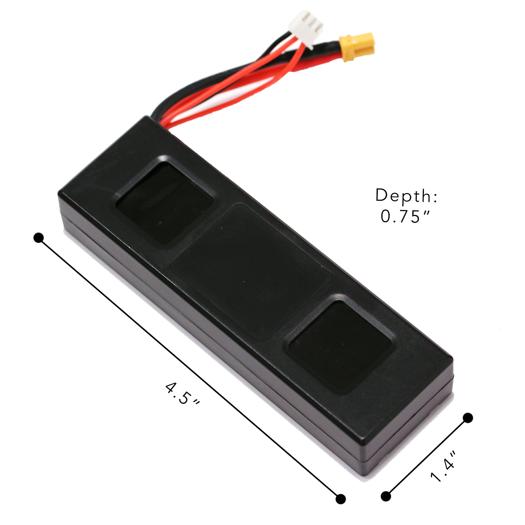 MaximalPower 7.4V 3600mAh LiPo Replacement Battery for MJX Bugs 3 & Force1 F100 Drones - Long Flight Time, High Performance Drone Accessory for Aerial Photography and Outdoor Adventures