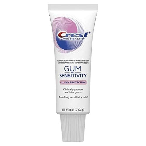 Crest Pro Health Gum and Sensitivity Toothpaste for Sensitive Teeth Relief - Soft Mint Flavor, Travel Size 0.85 oz (24g) - Pack of 6 | Gentle Dental Care for Gum Protection & Tooth Sensitivity | Perfect for Travel, Office & Daily Oral Hygiene Routine