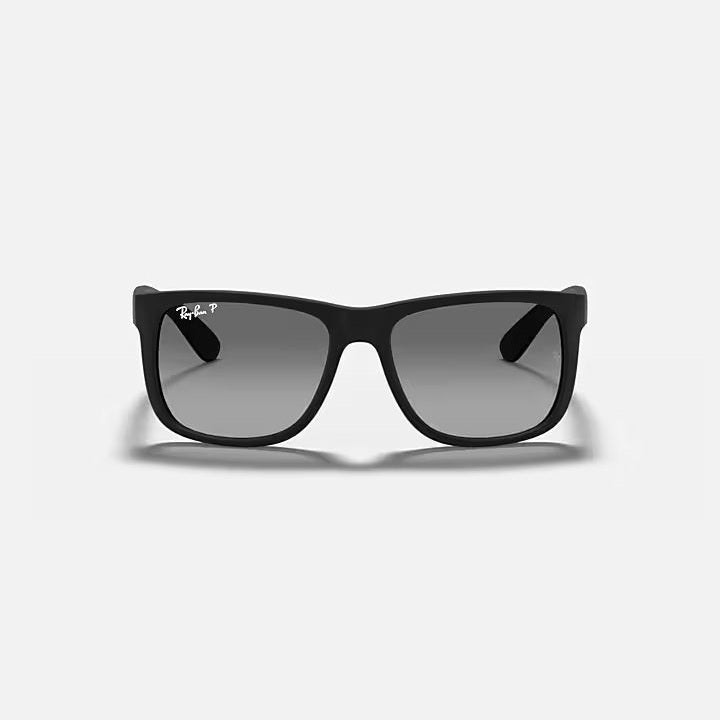Ray Ban Justin Sunglasses - Rubber Black Frame, UV Protection, Classic Aviator Style for Men & Women - Perfect for Driving, Outdoor Sports & Fashion Accessories