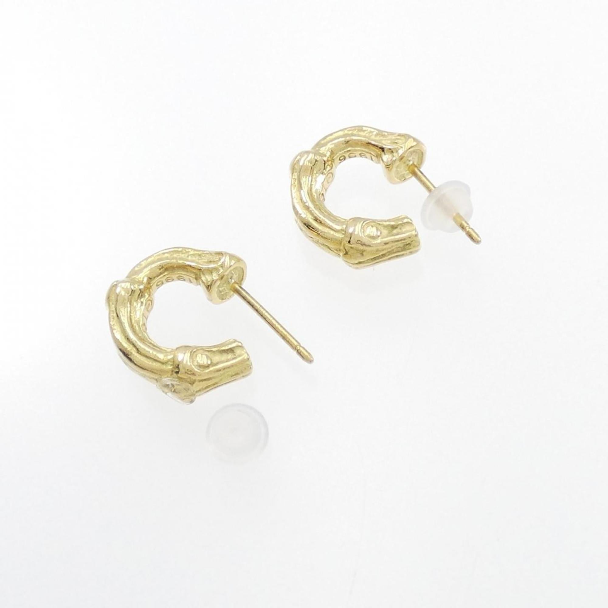Elegant Bamboo Design Yellow Gold Earrings for Women - Perfect for Parties, Weddings & Everyday Wear