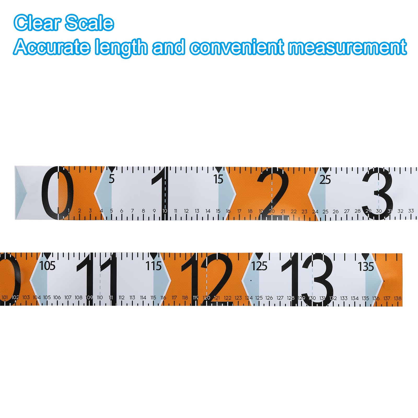 PATIKIL 3 Pack 53 Inch Fish Measuring Tape - Waterproof Fishing Ruler for Boat, Kayak, Workbench - Orange - Perfect for Anglers, Outdoor Enthusiasts & DIY Projects