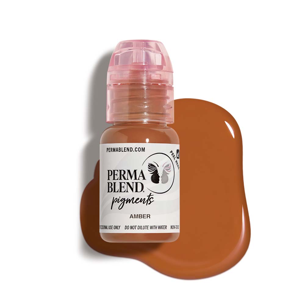 Perma Blend Amber Pigment - Professional Tattoo Ink for Vibrant & Long-Lasting Body Art - Perfect for Tattoo Artists & Permanent Makeup