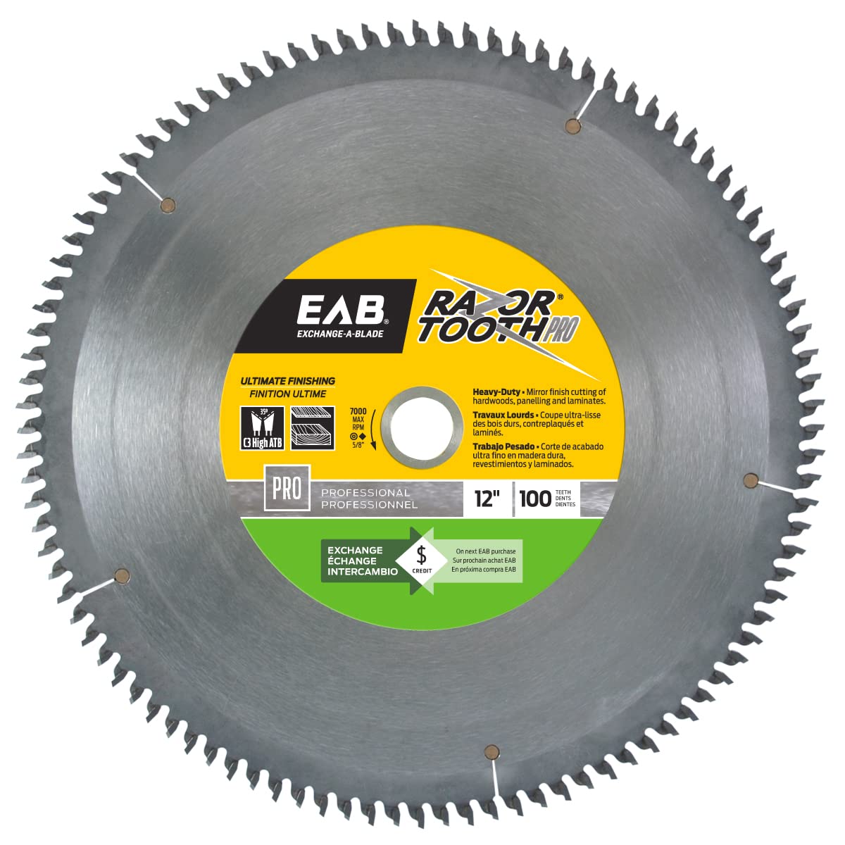 12-Inch 100 Teeth Finishing Razor Tooth Saw Blade - Professional Recyclable & Replaceable for Woodworking, Carpentry, and DIY Projects