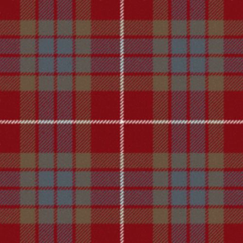 Premium Fraser Red Ancient Tartan Plaid Wool Fabric - Authentic Scottish Heritage for Kilts, Scarves & Home Decor