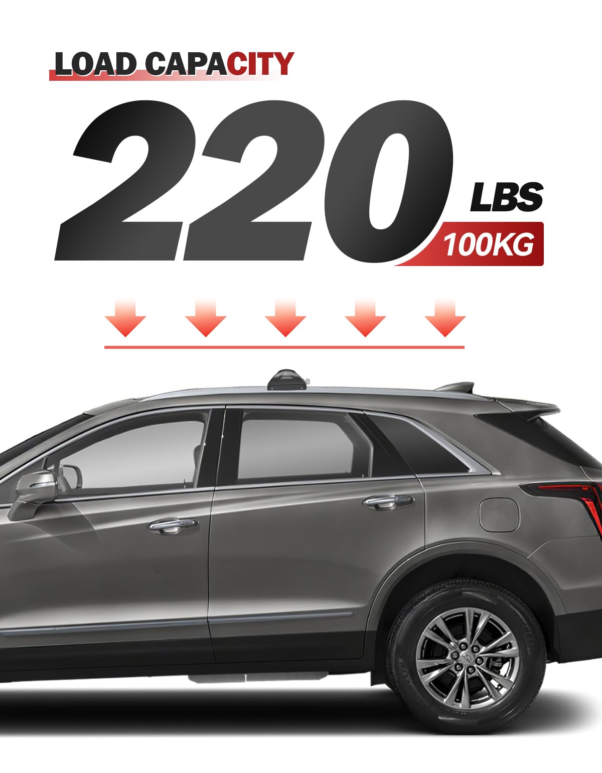 Premium Aluminum Car Roof Rack Cross Bars for Cadillac XT5 (2017-2025) - Lockable Cargo Carrier for Luggage, Kayak, Canoe, Bike & Snowboard | Perfect for Road Trips, Outdoor Adventures & Sports Equipment Transport