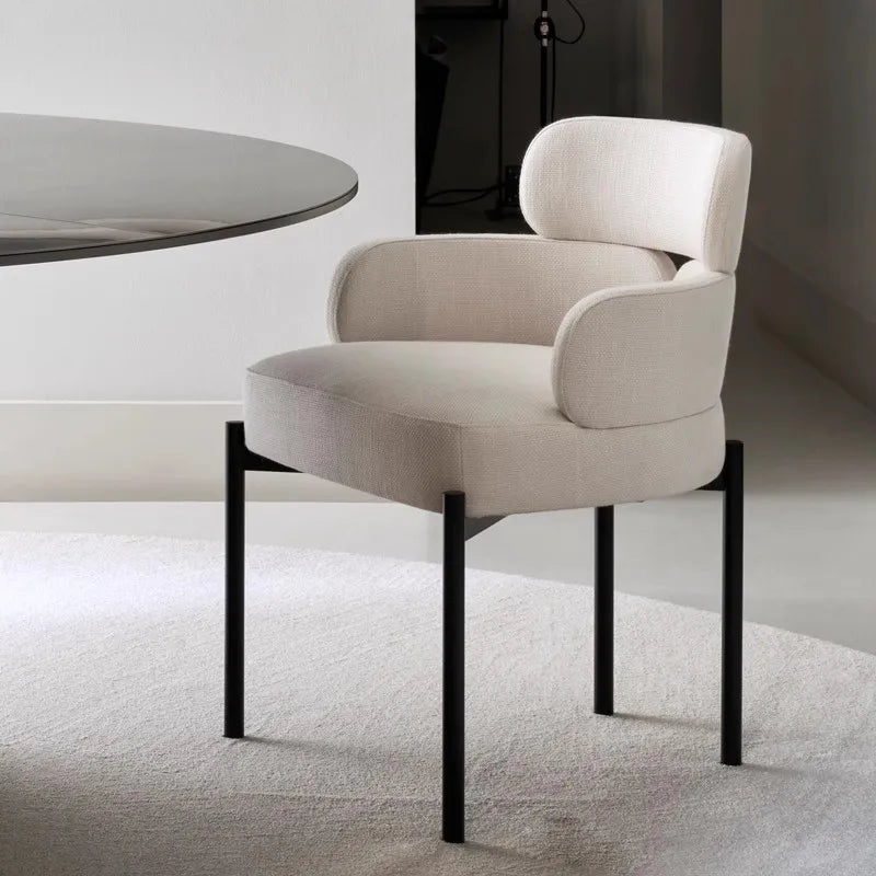 Minimalist Modern Boucle Dining Chair - Elegant & Comfortable for Home, Office, and Restaurant Use