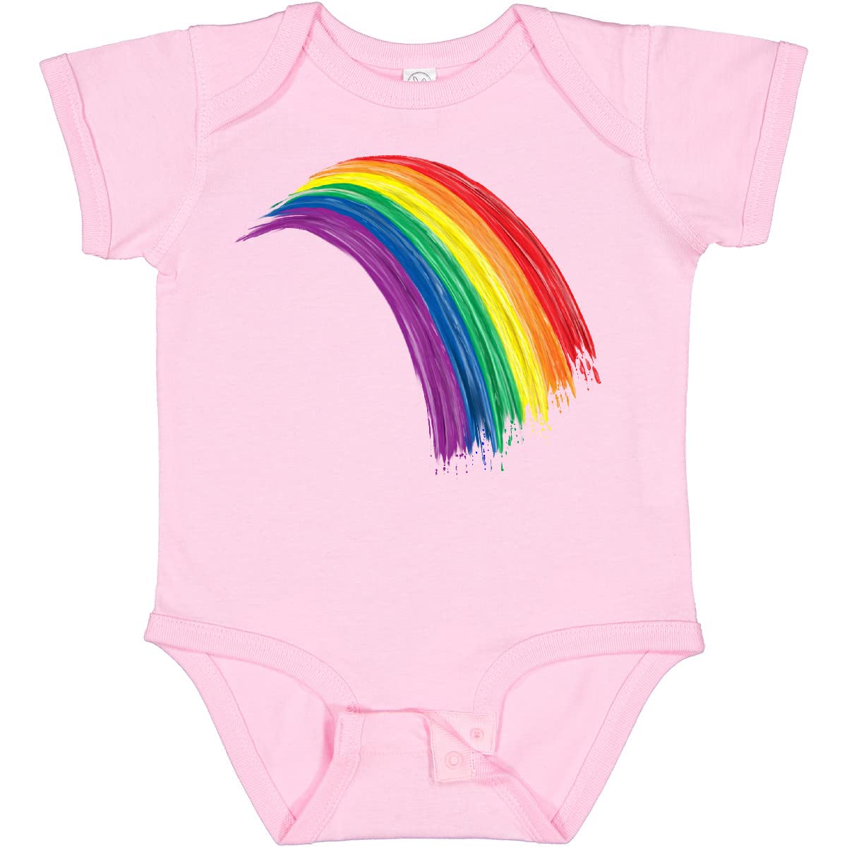 Inktastic Pride Rainbow Paint in Oils Baby Bodysuit - Soft Cotton Onesie for LGBTQ+ Pride Celebrations, Baby Showers & Rainbow-Themed Events