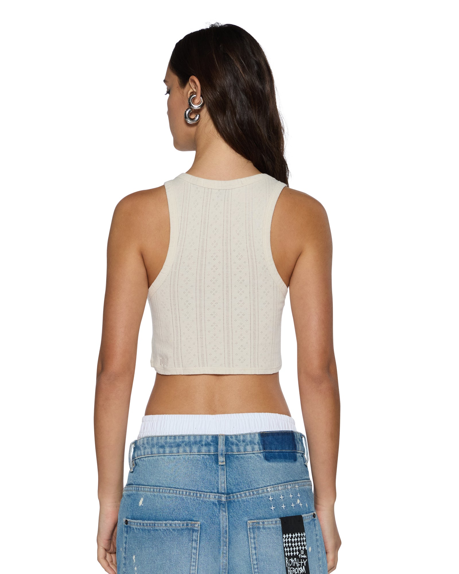 SOTT ORIGIN Women's Crop Tank Top in Cream - Soft Stretchy Casual Summer T-Shirt for Yoga, Gym, and Everyday Wear