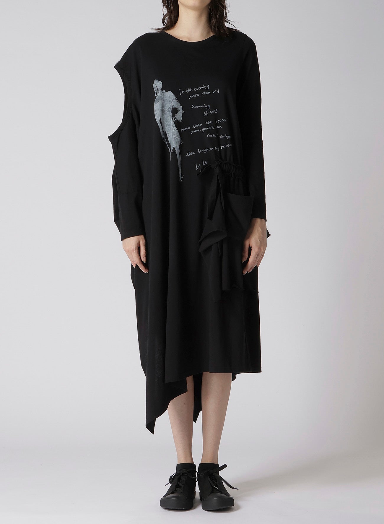 Soft Combed Jersey Pigmented Print Detail Dress - Women's Casual & Party Wear for Everyday Comfort