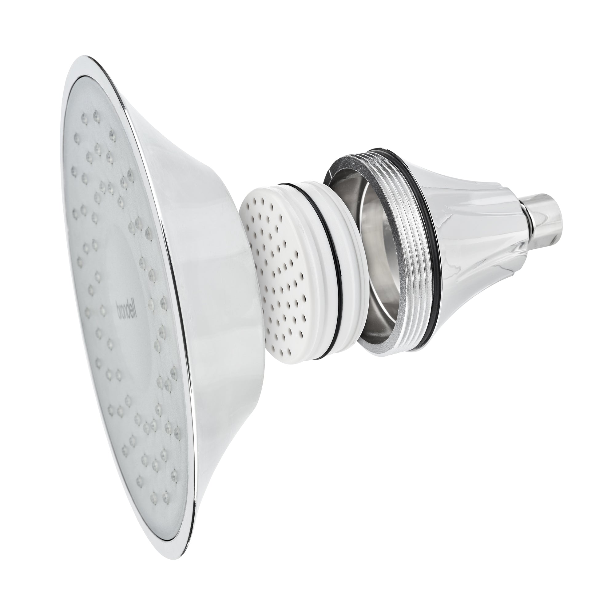 Brondell VivaSpring Filtered Showerhead - Chrome Finish with Slate Face - High Pressure Water Saving Shower Head for Soft Skin & Hair - Perfect for Bathroom, Spa, and Home Relaxation
