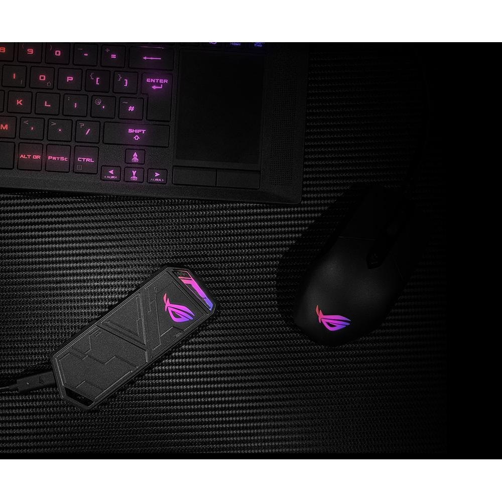 ASUS ROG Strix Arion ESD S1C M.2 PCIe NVMe SSD Enclosure - High-Speed External Storage for Gaming, Video Editing & Data Backup (USB 3.2 Gen 2)