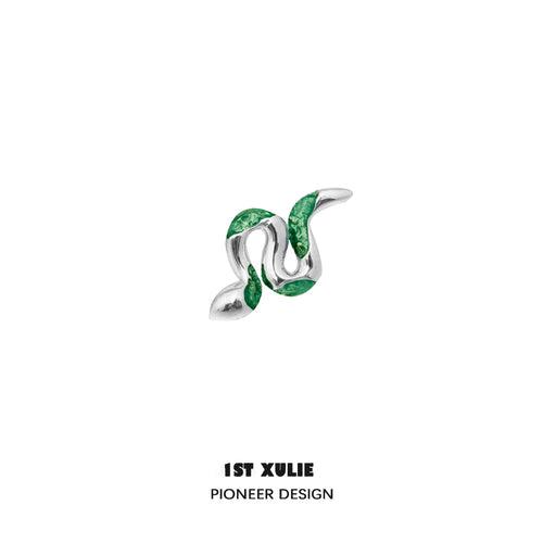 Frozen Serpent Girl S925 Sterling Silver Snake Earrings - Hypoallergenic Ear Clips for Women | Perfect for Gothic Fashion, Halloween Costumes & Alternative Jewelry Lovers