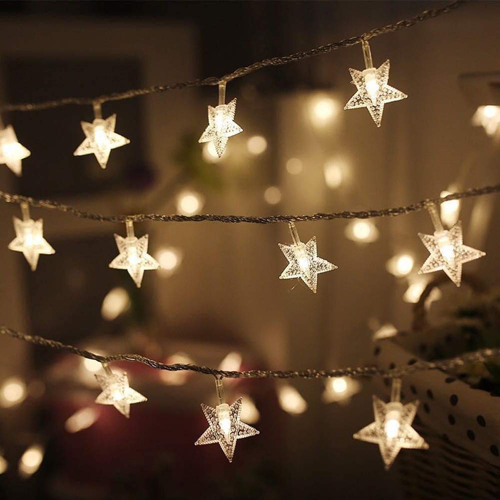 10 LED Star String Lights - 3.5m for Home & Christmas Decor