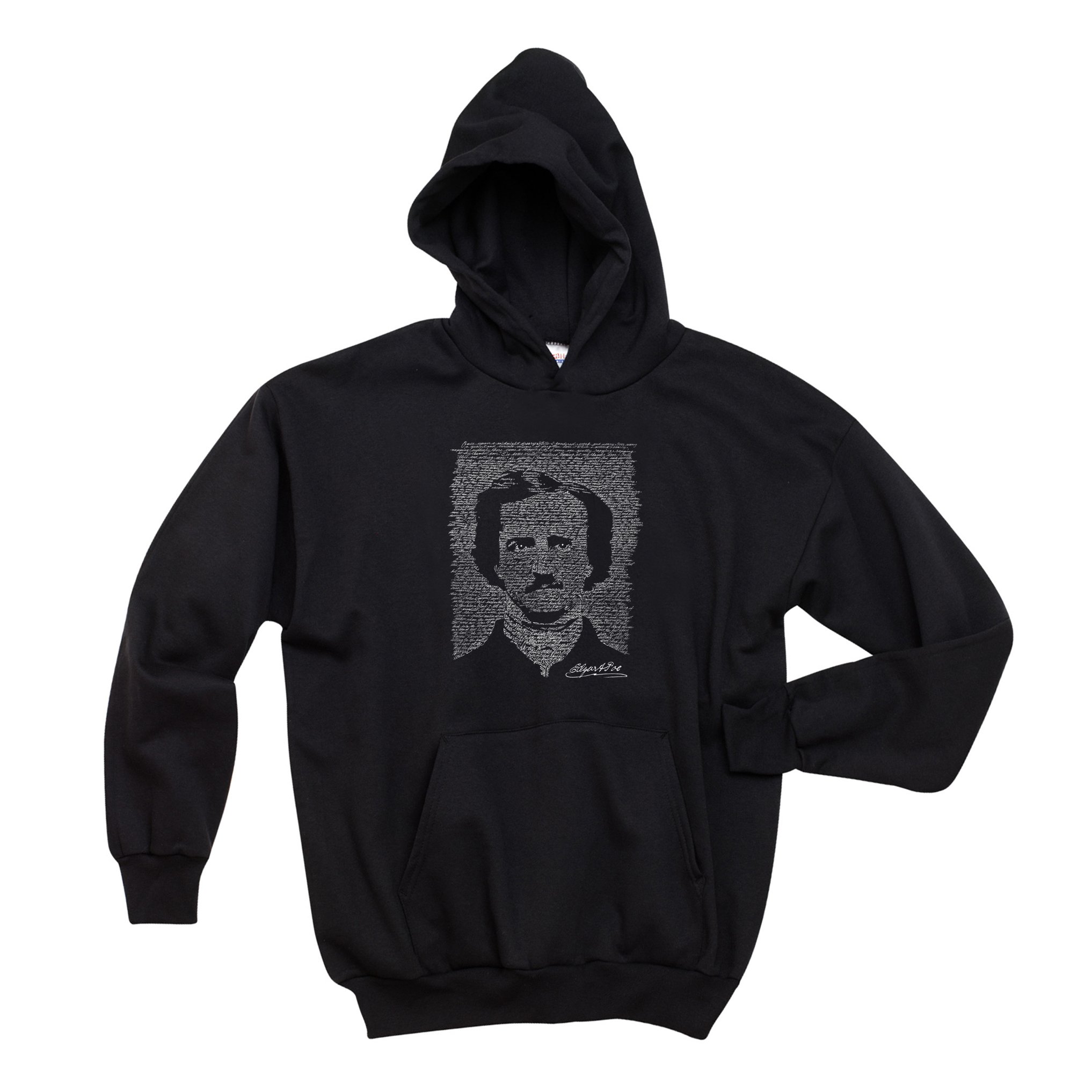 Edgar Allan Poe The Raven Men's Hooded Sweatshirt - Gothic Literary Pop Art Pullover - Perfect for Book Lovers, Poetry Fans & Halloween Costumes