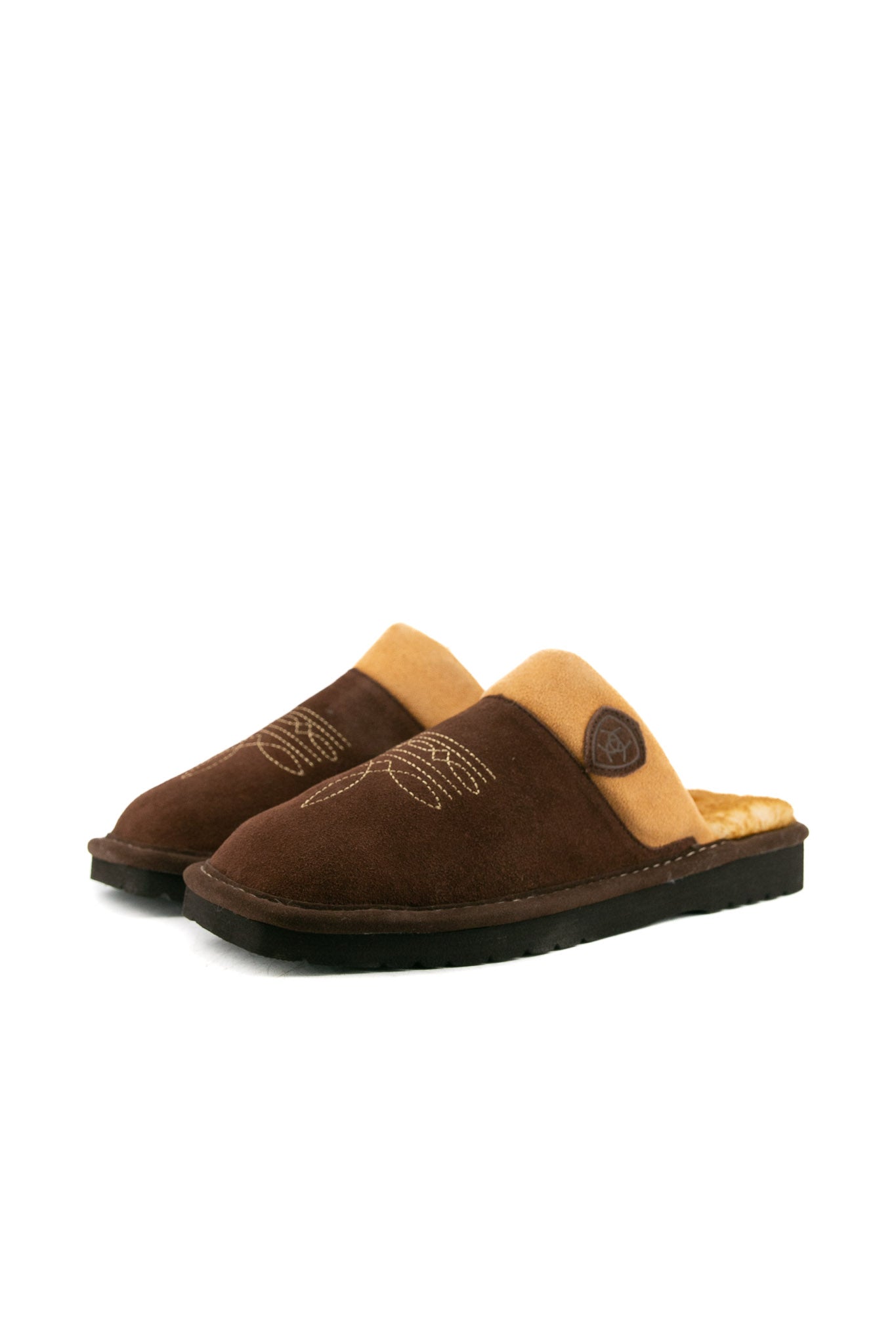 Ariat Men's Silversmith Suede Slippers - Comfortable Indoor/Outdoor House Shoes for Relaxing at Home, Lounging & Errands