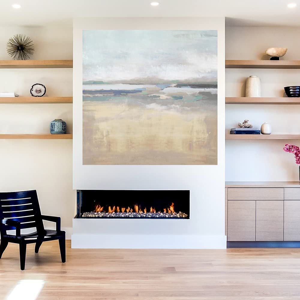 Paul Duncan Fine Art Canvas - Crystal Waters Wall Decor for Living Room, Bedroom, Office | 37x37 Inch Ready to Hang Painting | Modern Home & Commercial Interior Design