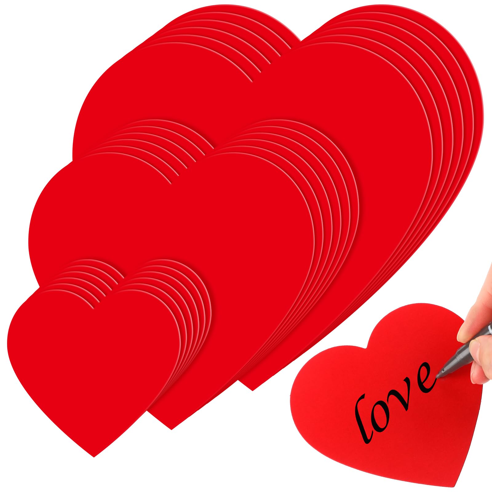 108 Pcs Valentine's Day Paper Hearts Cut Outs - Large Double Sided Cardstock Hearts for Bulletin Board, Wall Decor, Classroom & Party Decoration | Perfect for Valentine's Crafts, DIY Projects & Romantic Home Decor