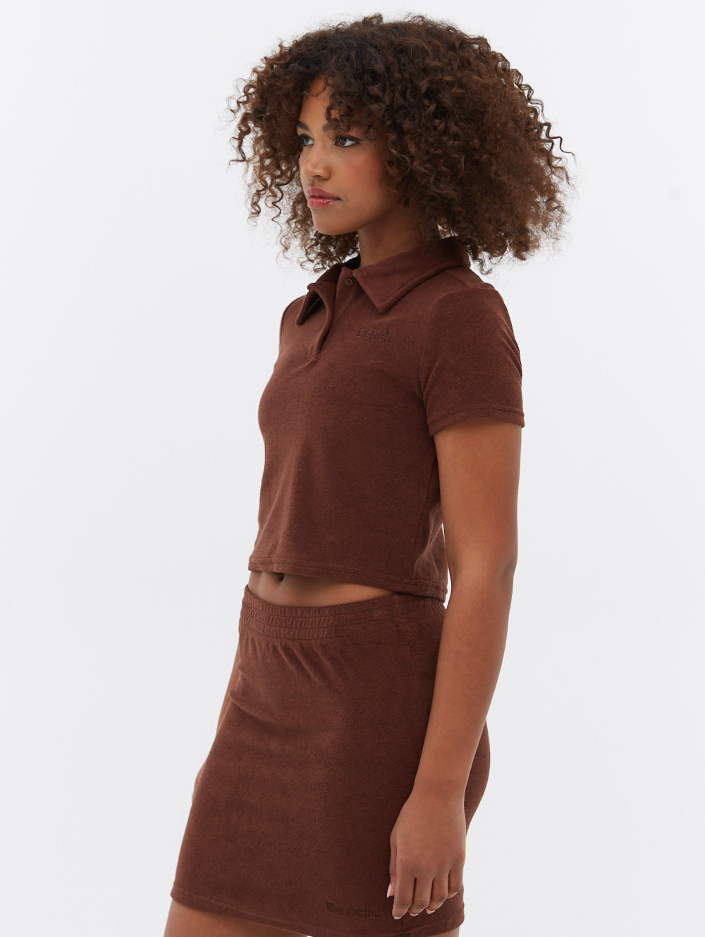 Stylish Filby Terry Crop Polo T-Shirt for Women - Trendy Summer Casual Top for Outfits & Layering