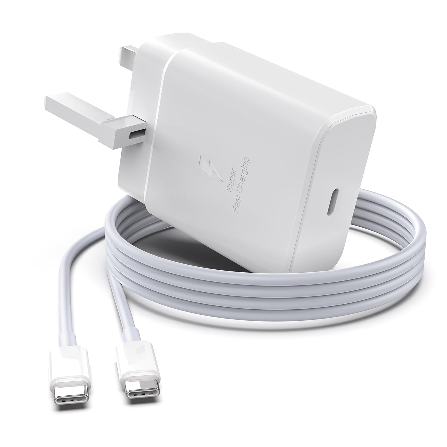 Samsung 45W Super Fast Charging Block with 6FT USB C Cable - PPS 3.0 Quick Charger for Galaxy S23 Ultra/S23+/S23/S22 Series/S21/S20 Series/Tab S8 Ultra - Perfect for Travel, Office & Home Fast Charging Needs
