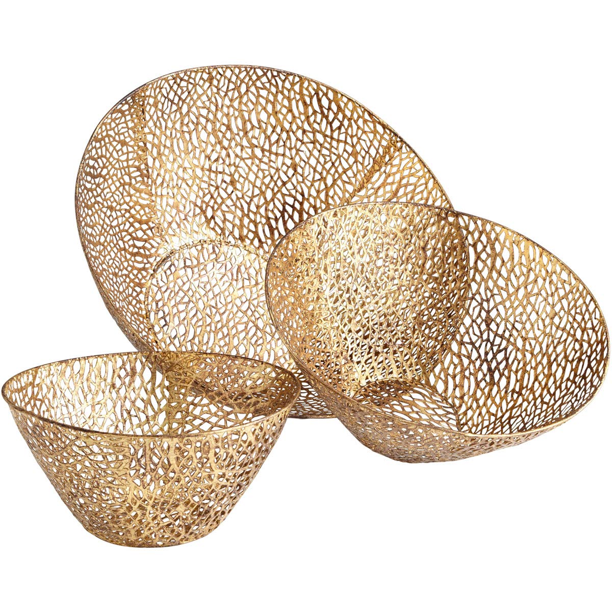Cyan Design 06224 Sydne Bowls - Elegant Decorative Bowls for Wedding Gifts, Floral Arrangements, Home & Office Decor, Spa Accents | Perfect for Centerpieces, Tabletop Displays & Luxury Gift Giving
