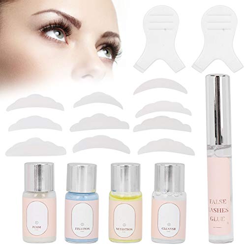Professional Semi-Permanent Eyelash Curling & Lifting Kit - Lash Perming Tools, Wave Lash Extensions Set with Adhesive | Salon & Home Use for Natural Looking Lashes