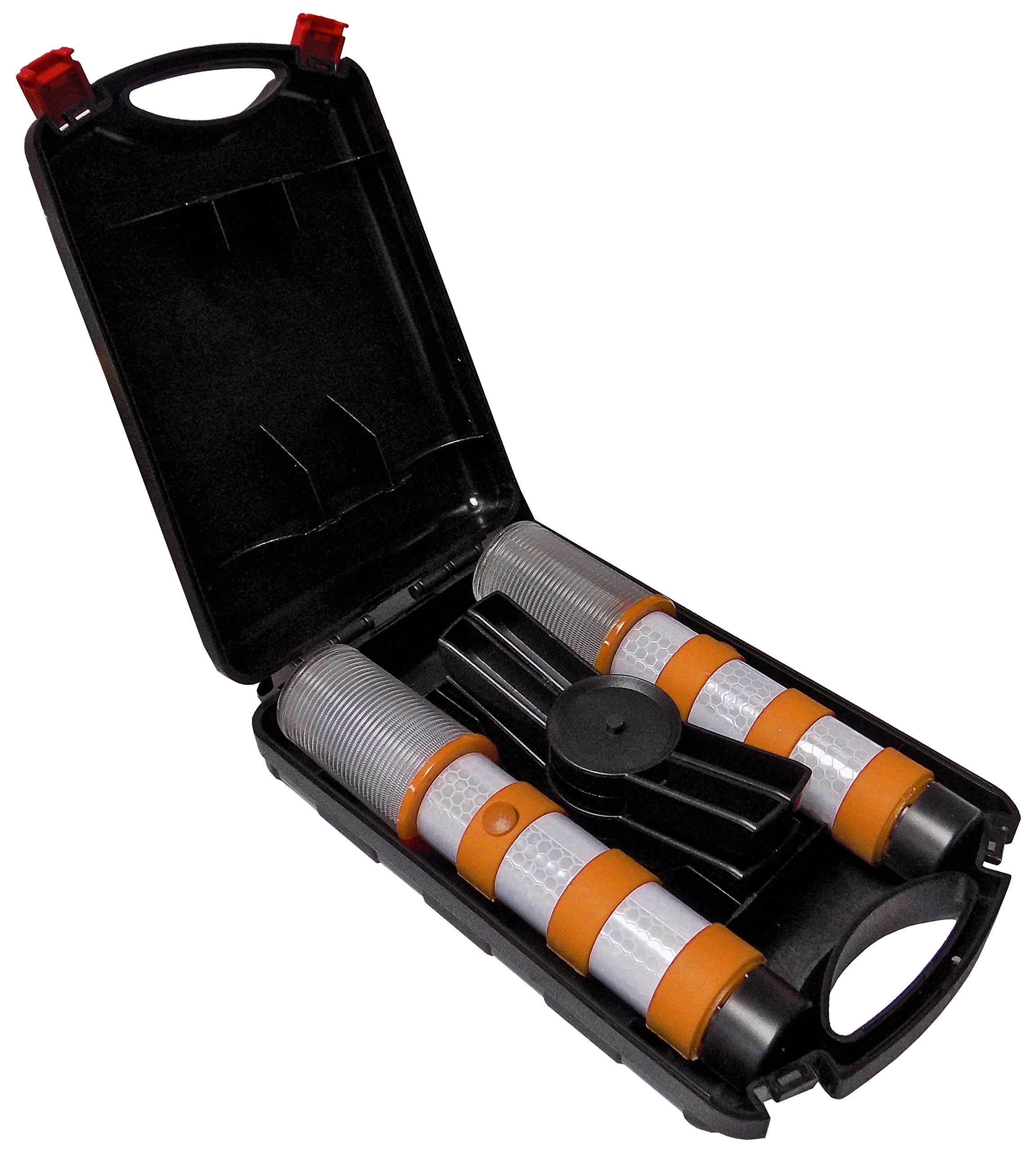 Electriduct Road Emergency Beacon LED Flare Kit with Storage Case - Safety Orange | High Visibility Warning Lights for Car Breakdowns, Roadside Emergencies & Nighttime Safety