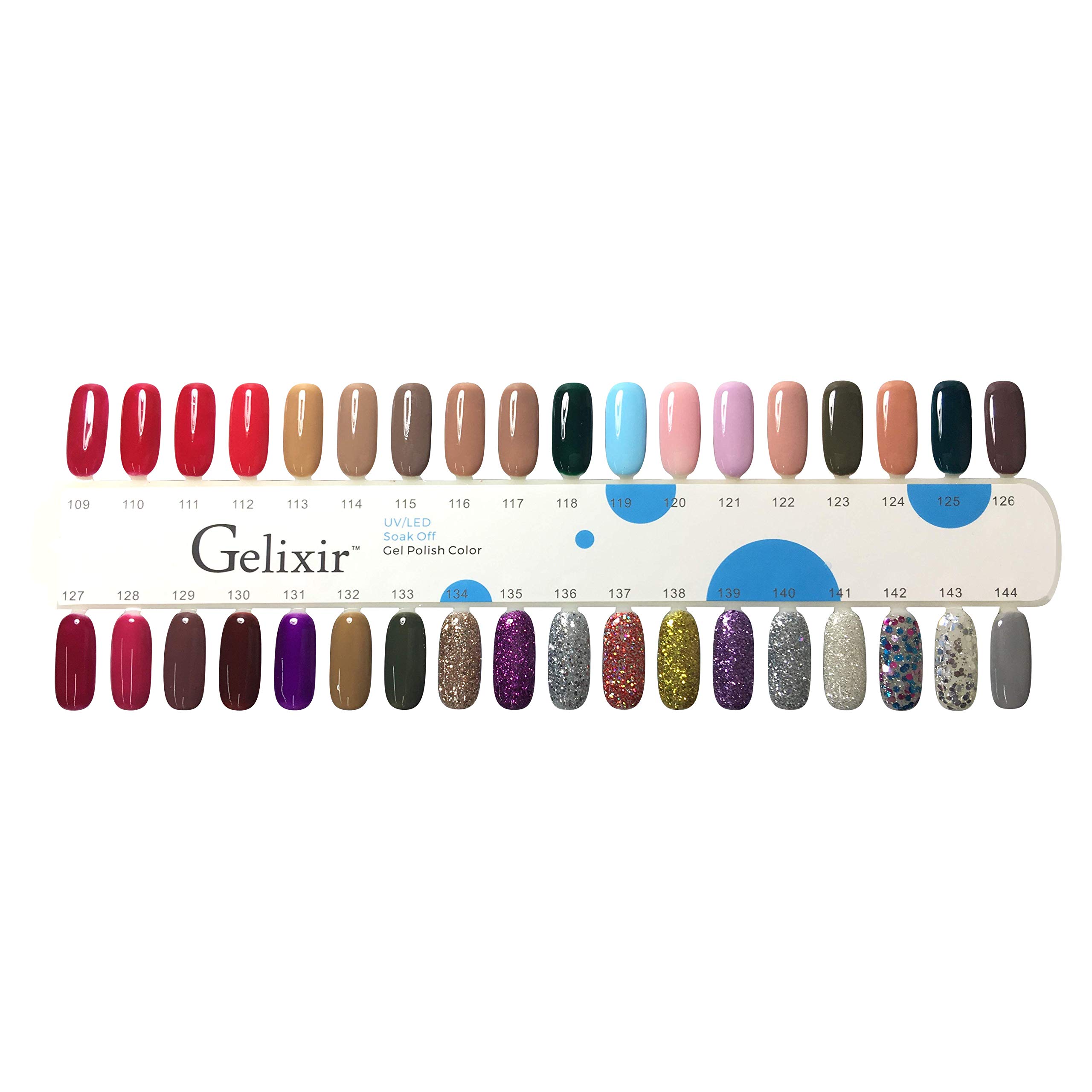 Gelixir 100% Pure Gel Nail Polish Set - Long Lasting Soak Off UV LED Nail Art Kit for Salon & Home Manicure - Perfect for Weddings, Parties & Special Occasions
