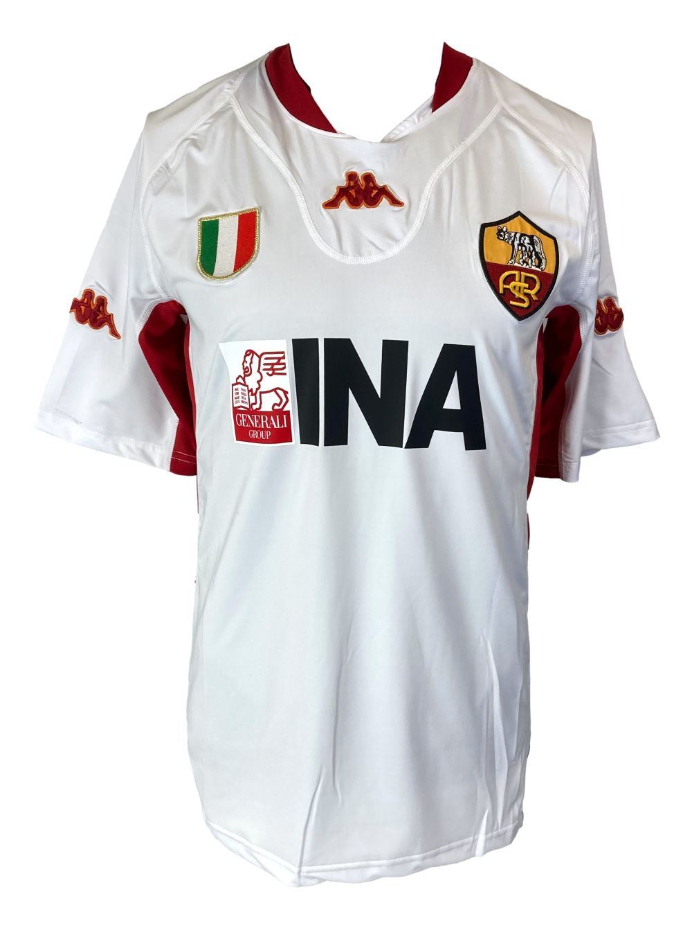 Francesco Totti Autographed AS Roma White Kappa Soccer Jersey - Authentic Signed Football Shirt for Collectors & Fans - Perfect for Display, Gifts & Sports Memorabilia Collections