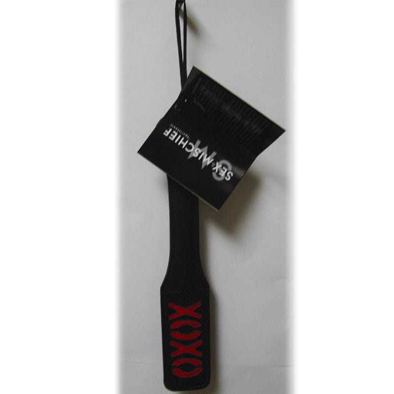 Premium SS S&M XOXO Spanking Paddle in Black - Durable BDSM Toy for Sensual Play & Adult Bondage - Perfect for Couples, Roleplay & Erotic Scenes