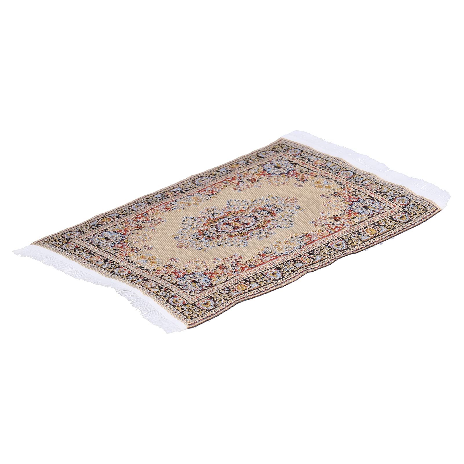 Surebuy 1:12 Miniature Dollhouse Carpet - Exquisite Design & Easy Care Small Rug for Bedroom Decor (Dance of Light Pattern) | Perfect for Dollhouse, Model Home & Miniature Scene Decoration