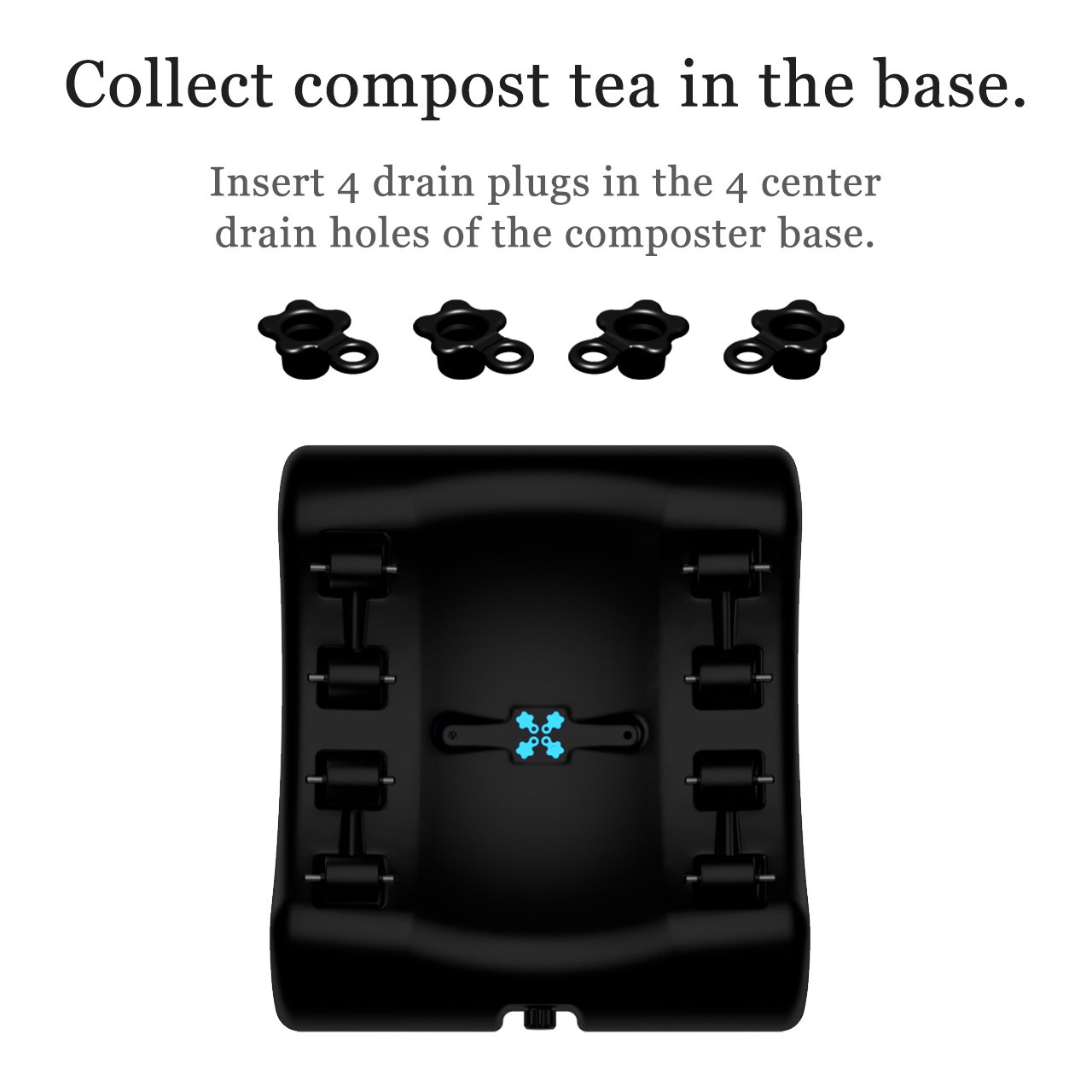 Premium Black Envirocycle Composting Tumbler Bin - Made in USA, Food Safe, BPA & Rust Free, No Assembly Required - World's Most Beautiful Composter with Built-in Tea Maker for Organic Gardening & Sustainable Living
