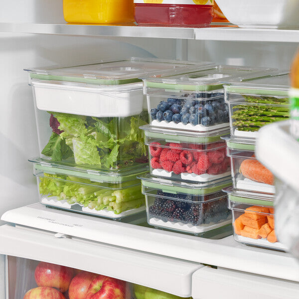 Fresh Large Short Bin with Insert Tray - Durable Storage Container for Kitchen, Bathroom & Office Organization