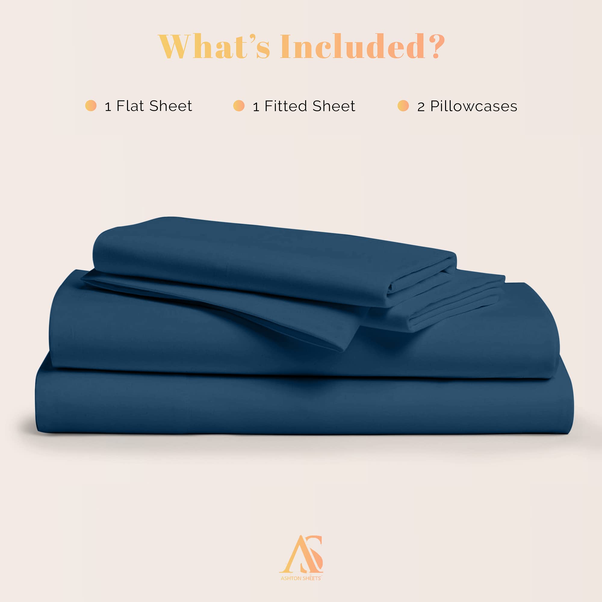 Premium 800 Thread Count Egyptian Cotton King Sheets Set - 4 PC Luxury Bedding, Cooling High Thread Count Deep Pocket Sheets (Fits Up to 18