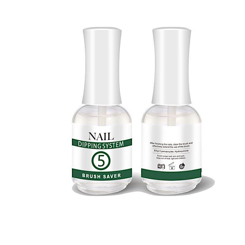 Acrylic Dipping System BRUSH SAVER #5 - Professional Nail Art Brush Cleaner for Acrylic & Gel Polish - Perfect for Salon & Home Manicure