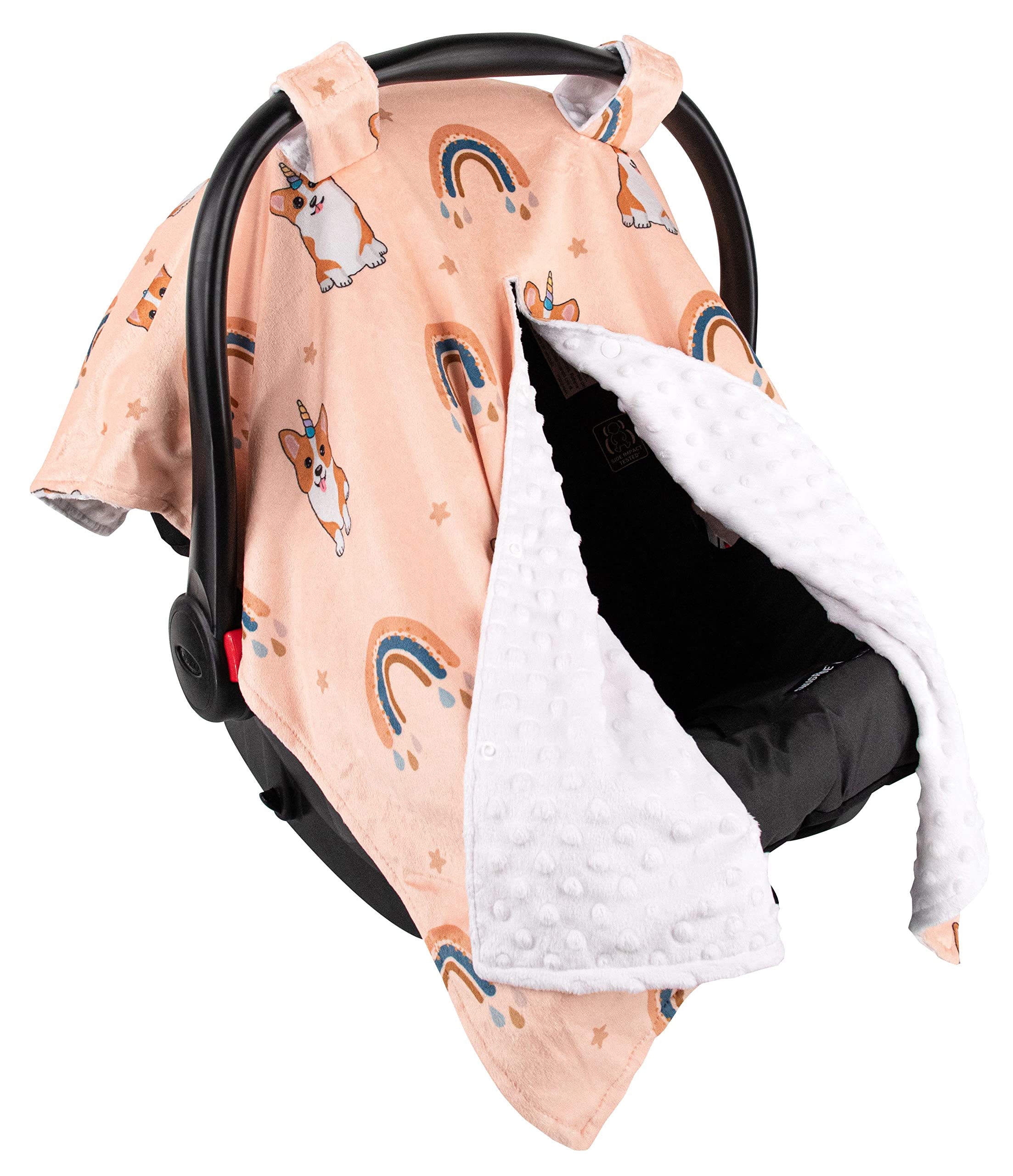 Premium Minky Baby Car Seat Cover - Soft & Cozy 40