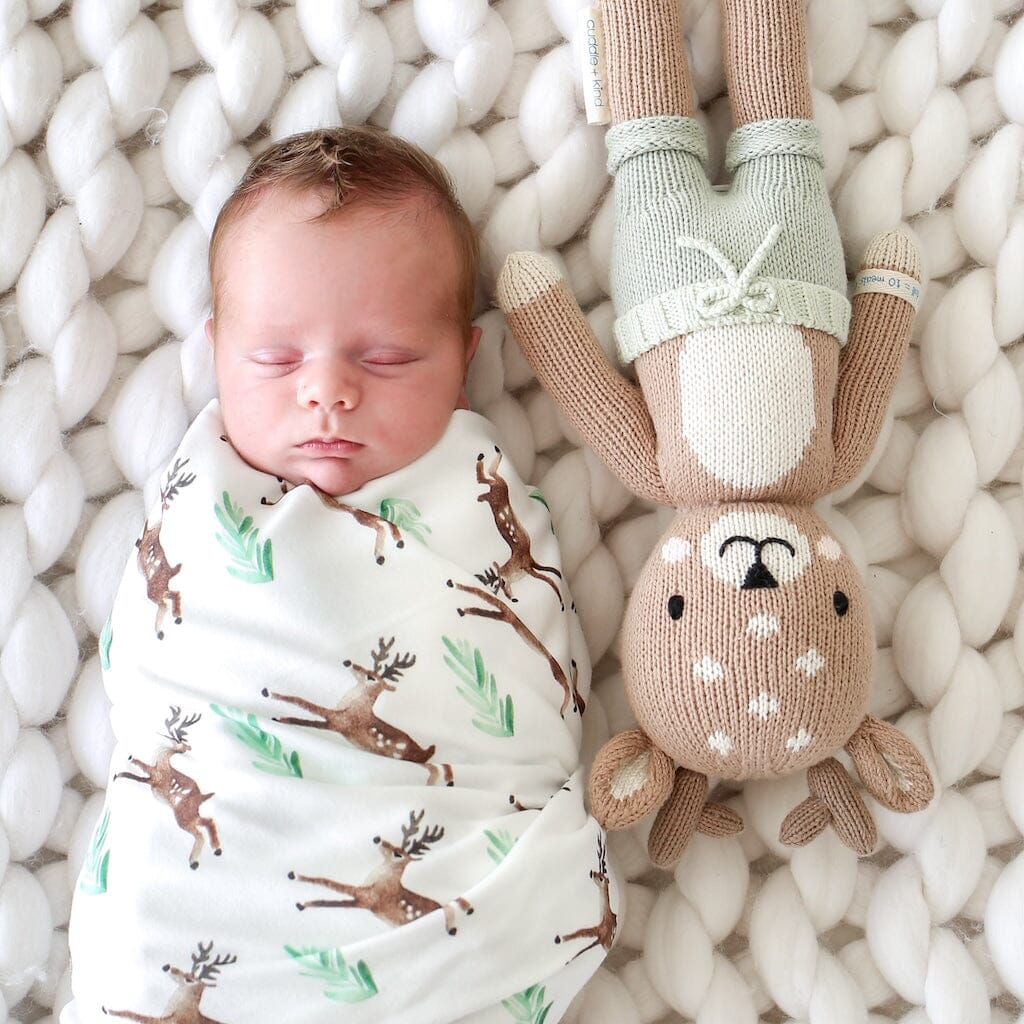 Cuddle + Kind Elliott the Fawn - Handmade Knit Doll for Kids | Perfect for Playtime, Nursery Decor & Gift Giving