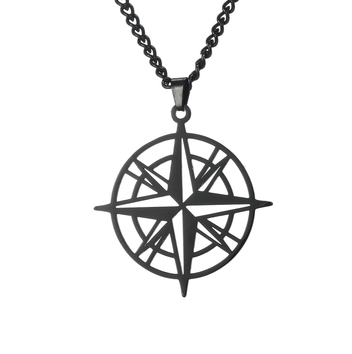 Stainless Steel Compass Pendant Necklace - Graduation, Birthday, Travel Gift for Women, Girls, Men - 23 Inches - Perfect for Adventure, Friendship, and Everyday Wear