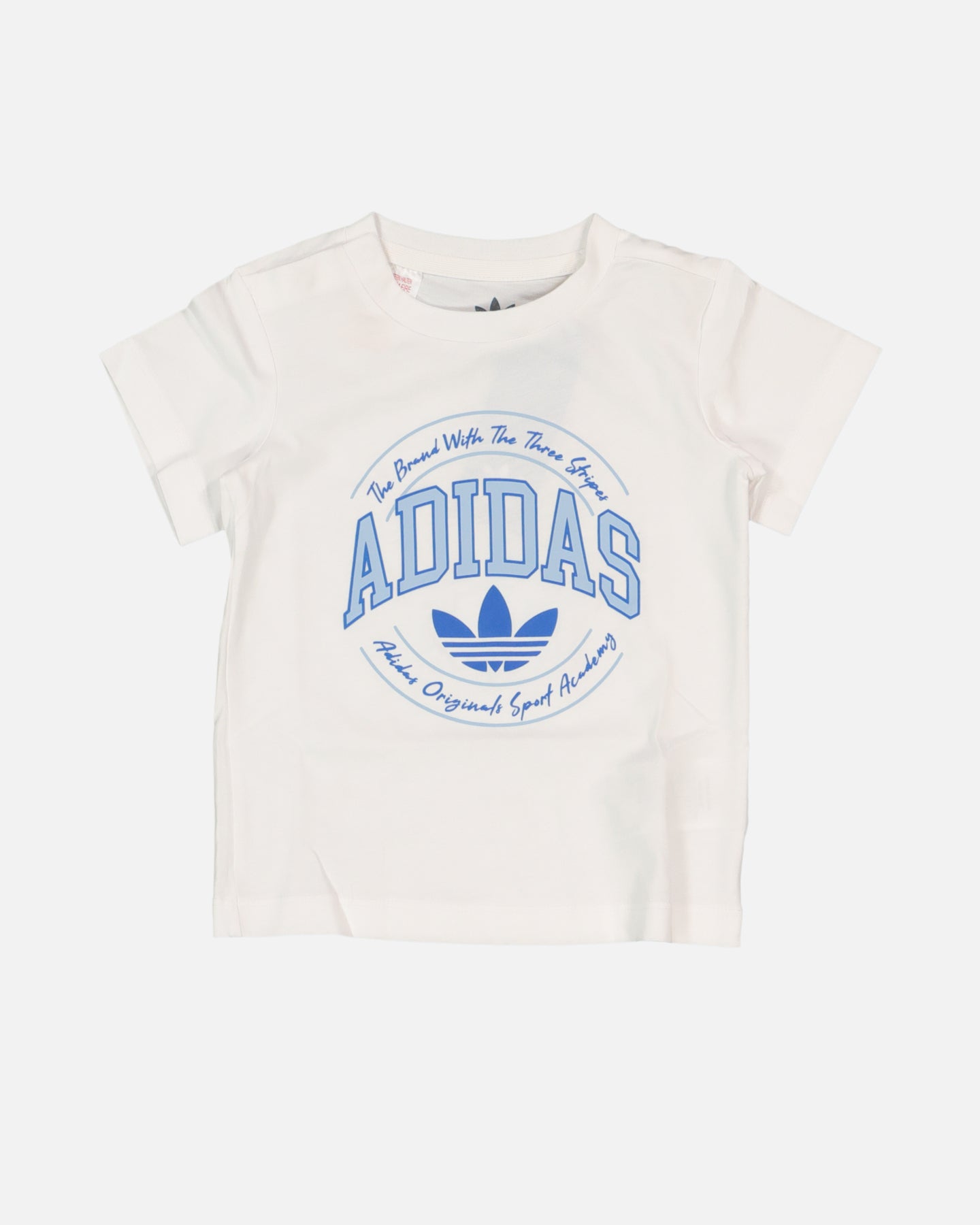 Adidas Baby Boys' Short Sleeve T-Shirt & Shorts Set - White & Indigo Blue Cotton Outfit for Playtime & Casual Wear