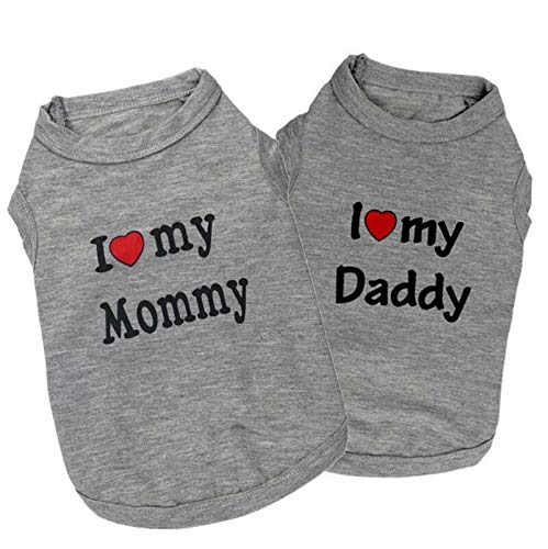 2 Pack Puppy Shirts for Small Dogs - Breathable & Comfortable Pet Clothes for Boy Dogs - Cute Casual Dog Apparel for Puppies & Cats - Perfect for Daily Walks, Photo Shoots & Indoor Playtime