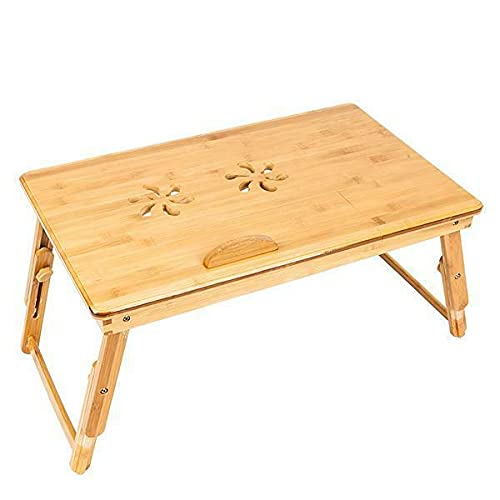 Adjustable Portable Laptop Stand for Bed - Foldable Computer Desk Tray with Non-Slip Surface, Perfect for Working, Eating, Reading & Watching Movies in Bed or on Sofa