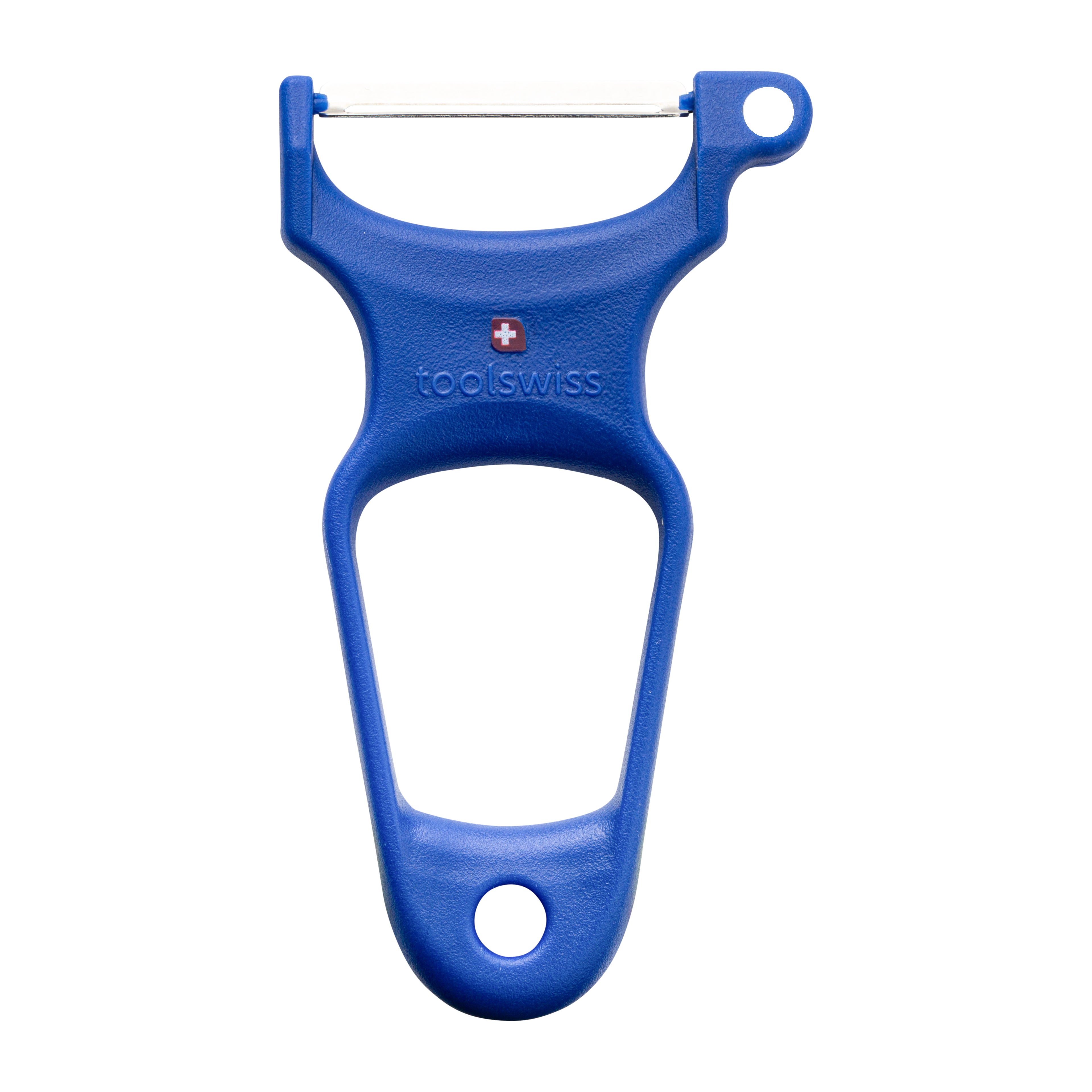 Premium Stainless Steel Vegetable Peeler - Ergonomic Kitchen Tool for Peeling Fruits & Vegetables | Perfect for Home Cooking, Meal Prep & Professional Chefs | Blue Color (Toolswiss Classinox)