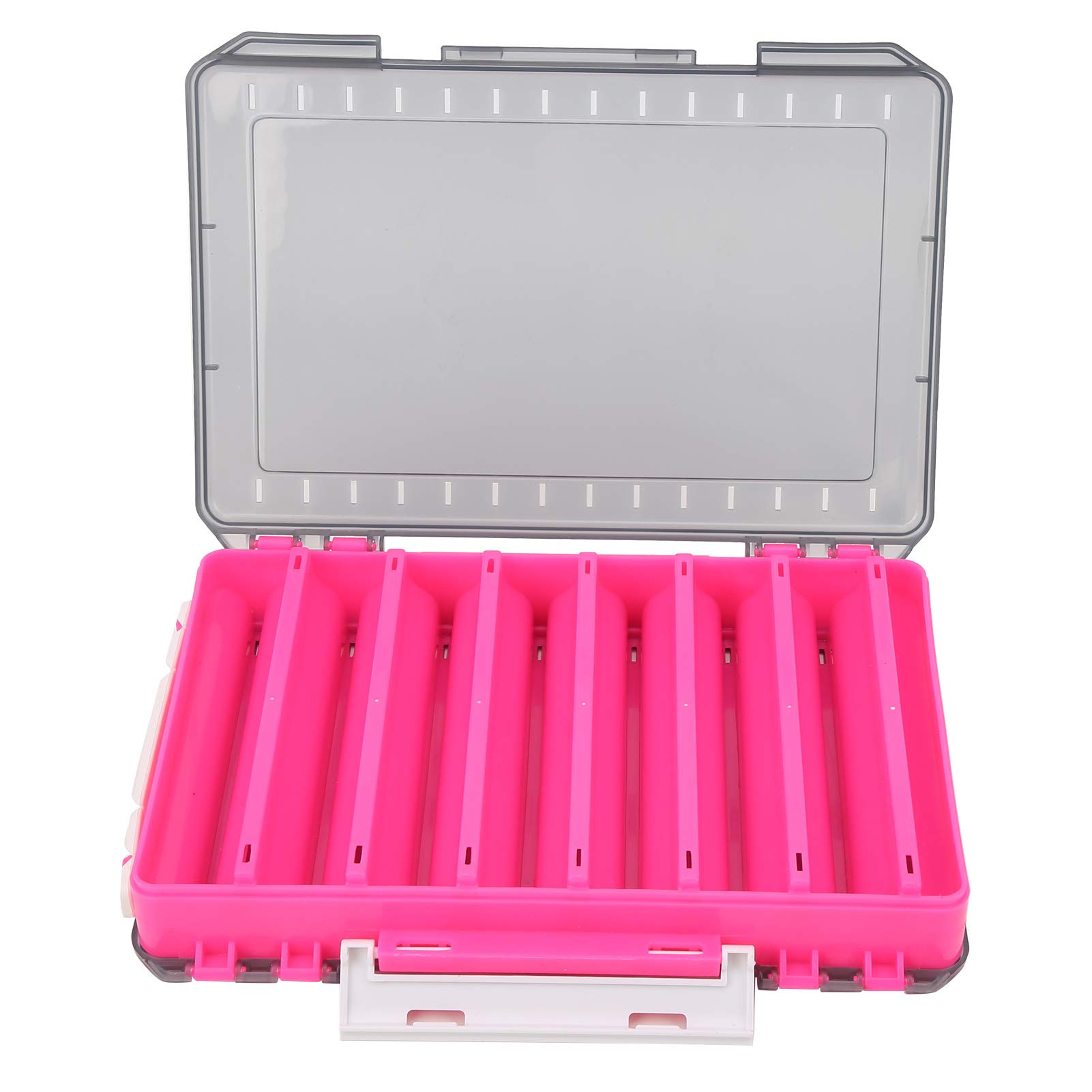 Vbest Life Fishing Lure Storage Box - Double-Sided Simulated Shrimp Artificial Bait Organizer | Durable Iron Plate Tackle Box for Saltwater & Freshwater Fishing | Perfect for Bass, Trout & Walleye Anglers