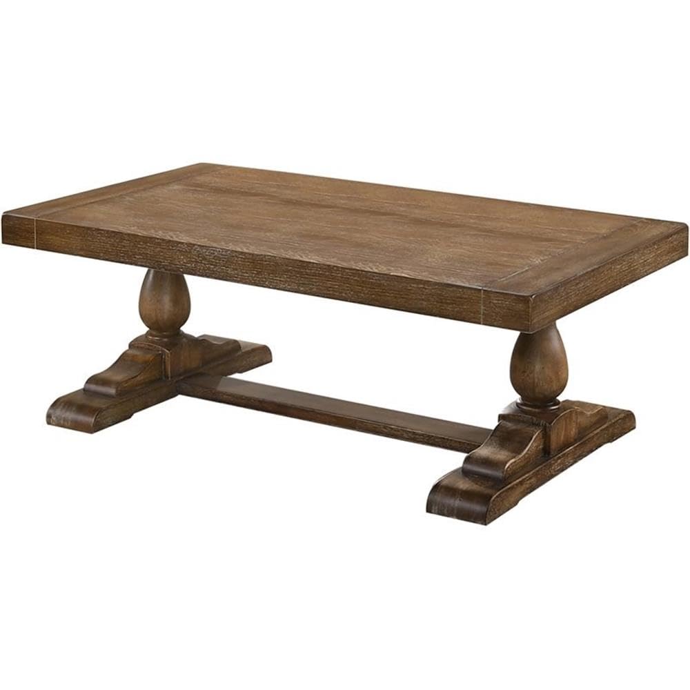 Best Transitional Driftwood Coffee Table for Living Room - Modern Farmhouse Style Accent Table for Home Decor, Living Spaces & Office Use