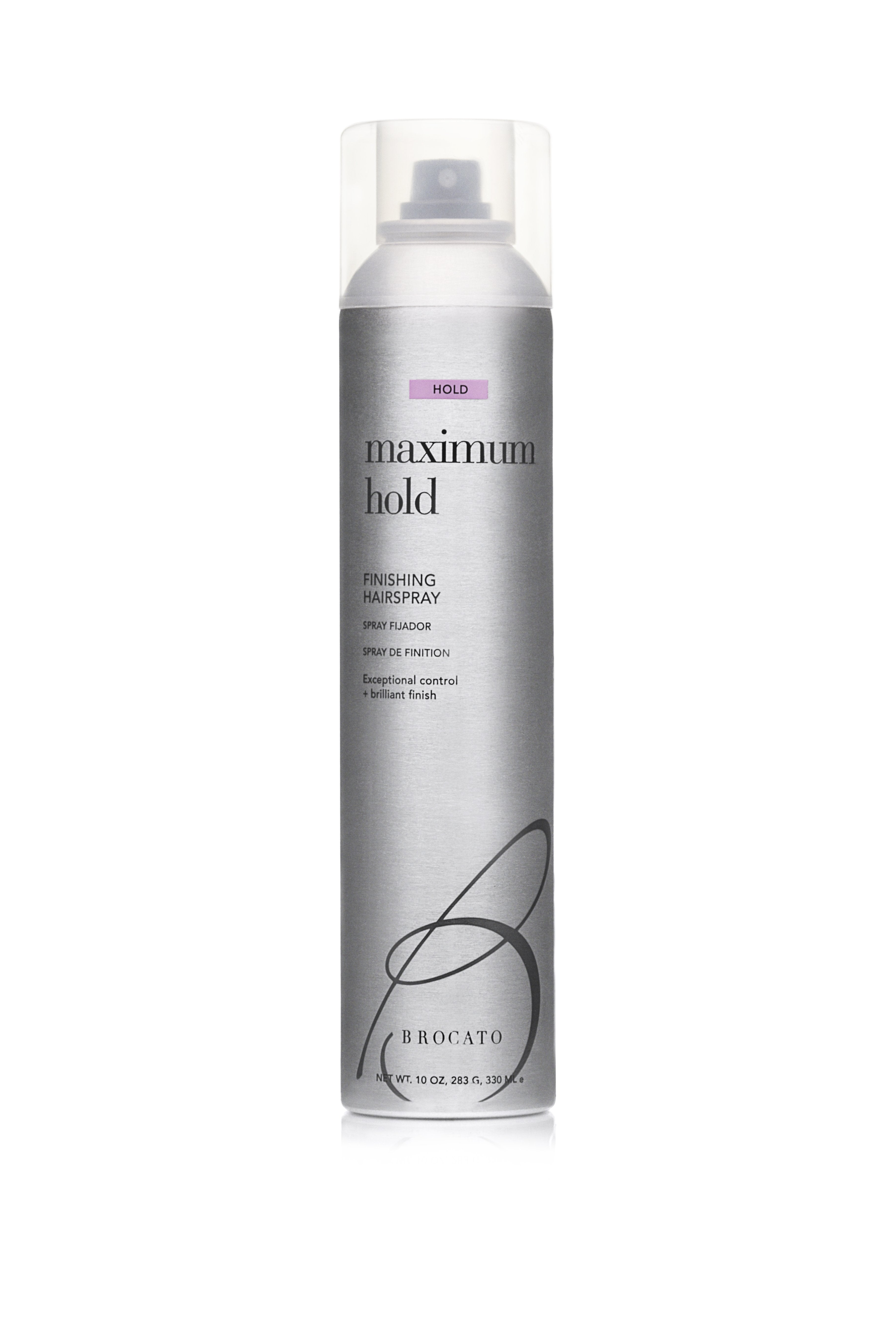 BROCATO Maximum Hold Hair Spray - 10 oz | Strong & Long-Lasting Styling for All Hair Types | Perfect for Updos, Curls & Volume