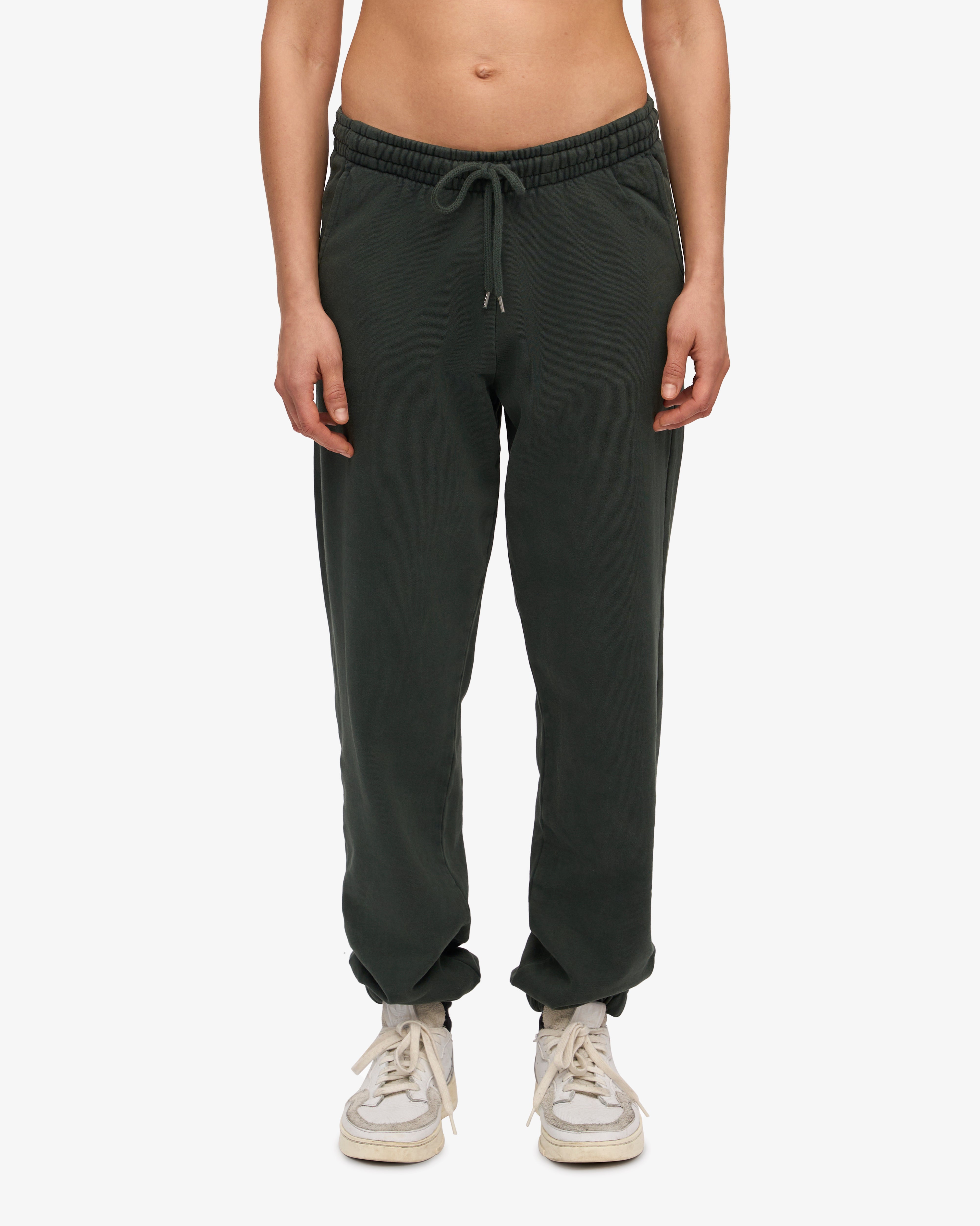 Organic Cotton Sweatpants for Women - Soft & Comfortable Lounge Pants in Midnight Forest Green - Perfect for Yoga, Running & Casual Wear