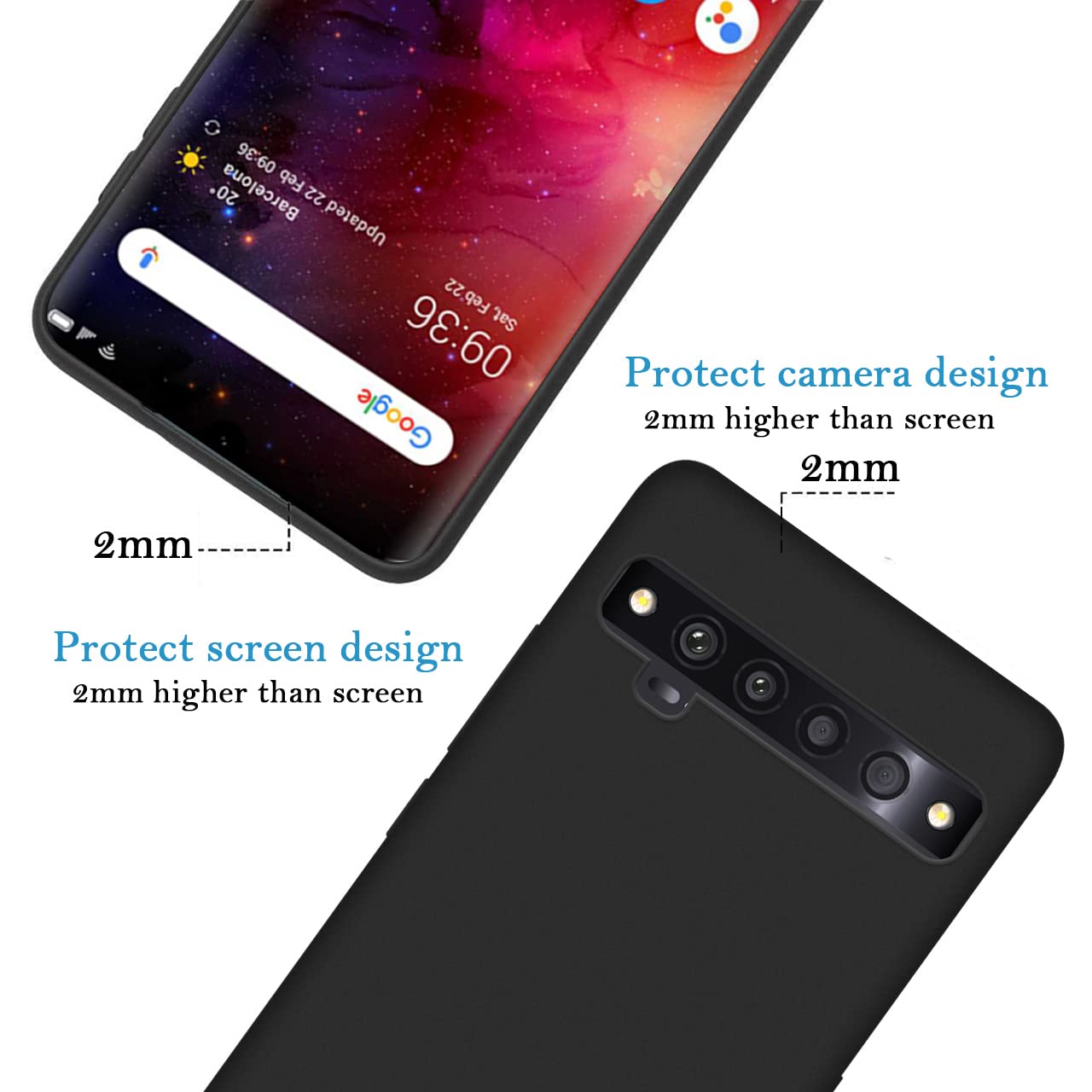 Custom Personalized Photo Text Name Phone Case for TCL 10 Pro - Anti-Scratch Soft TPU Protective Cover (Black) - Perfect for Everyday Use, Travel & Gift Giving