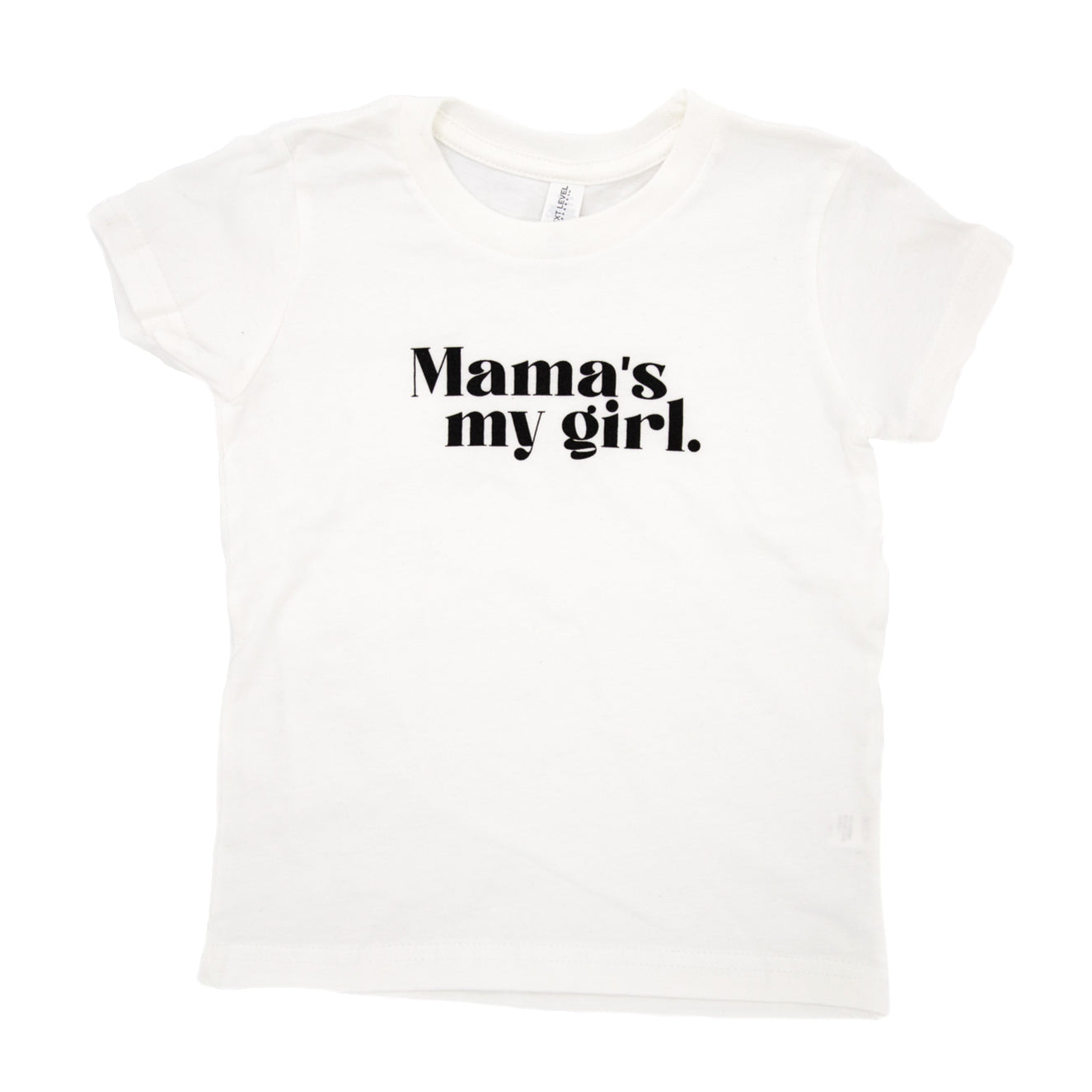 Mama's My Girl T-Shirt - Soft Cotton White Tee for Women & Girls | Perfect for Mother-Daughter Matching Outfits & Family Photos