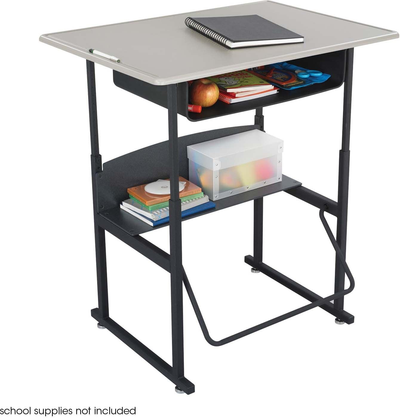 AlphaBetter® Height Adjustable Standing Desk with Storage Shelf - 36