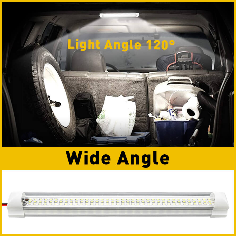12V 108pcs LED Interior Light Bars for Trucks, Vans, Buses & Caravans - Waterproof with ON/OFF Switch - Perfect for Camping, Road Trips & Emergency Lighting