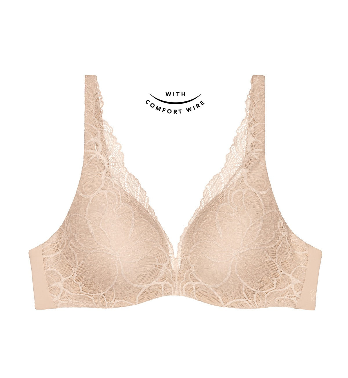 BODY MAKE UP ILLUSION LACE WIRED PADDED BRA - Seamless Invisible Push Up Underwire for Women - Perfect for Evening Wear, Weddings & Special Occasions